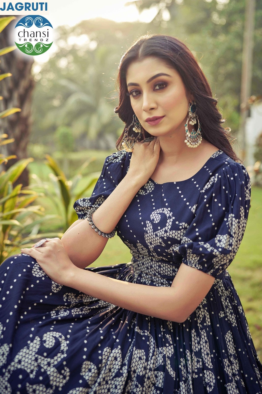 Ct-355 Jagruti Chansi Trendz Rayon One Piece Gown