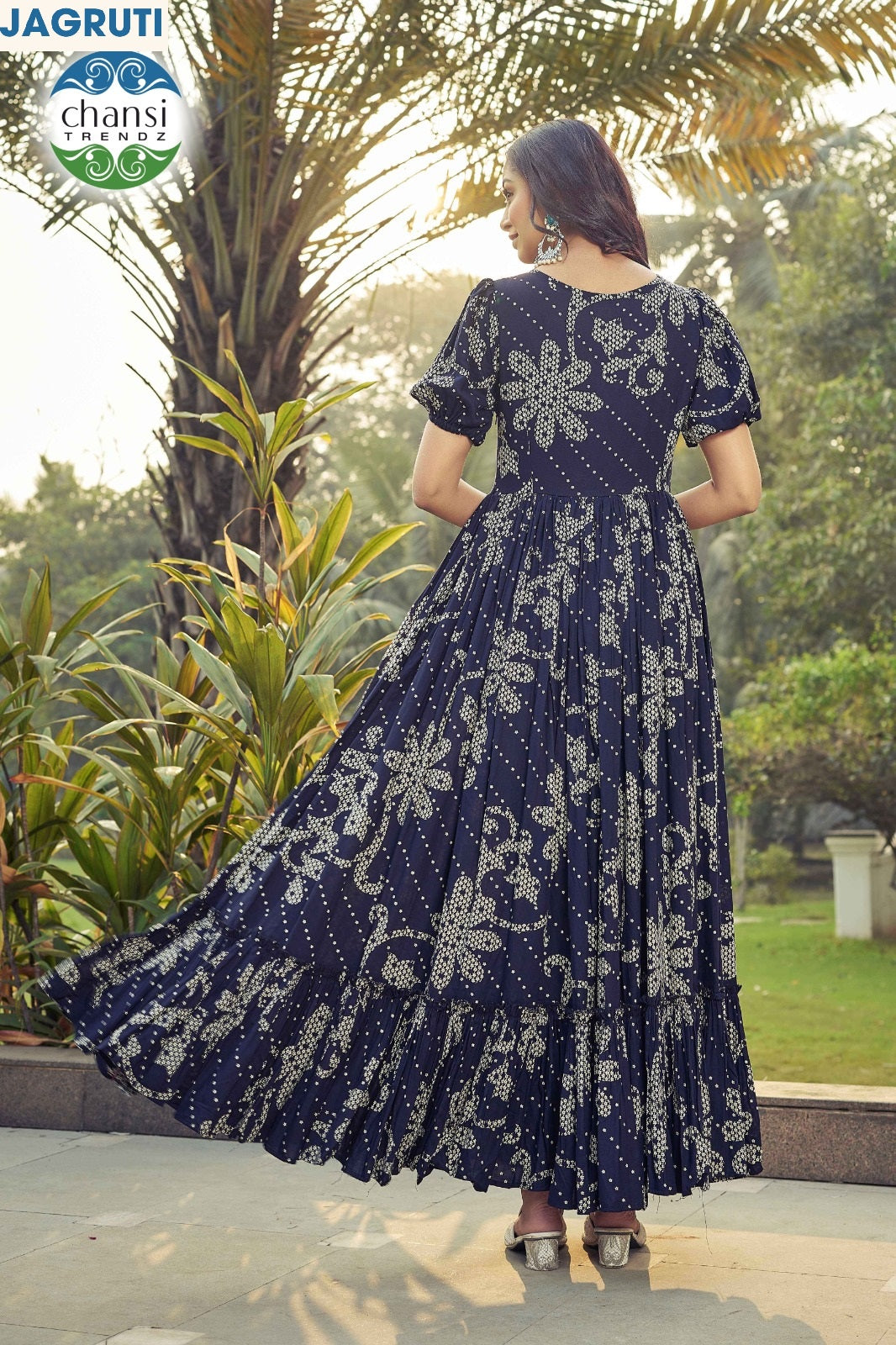 Ct-355 Jagruti Chansi Trendz Rayon One Piece Gown