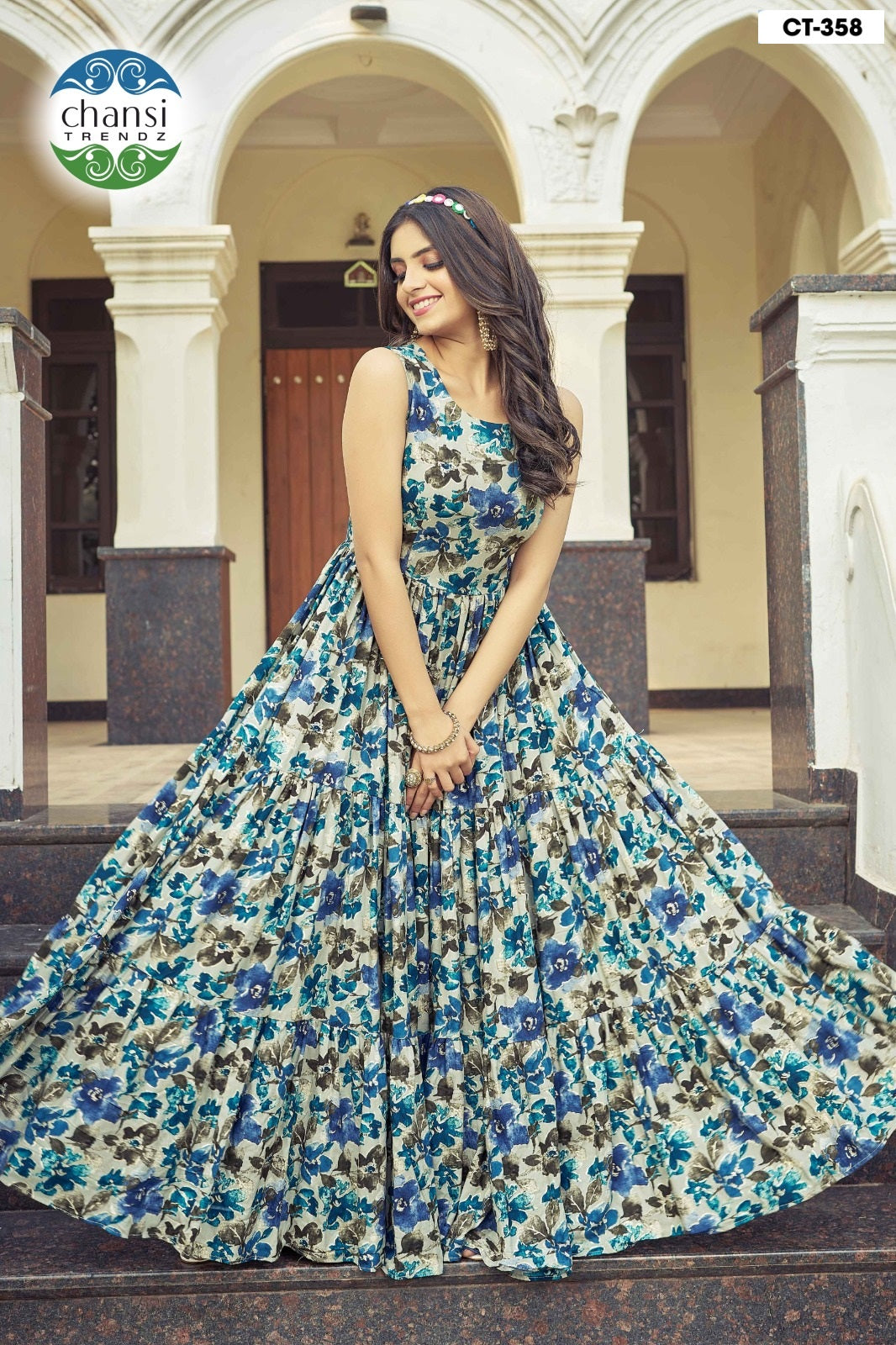 Ct-358 Kanti Chansi Trendz Rayon One Piece Gown