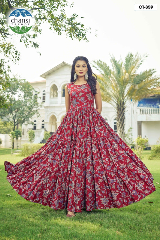 Ct-359 Kanti Chansi Trendz Rayon One Piece Gown