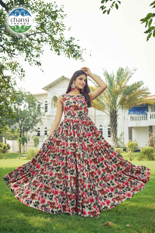 Ct-360 Kanti Chansi Trendz Rayon One Piece Gown