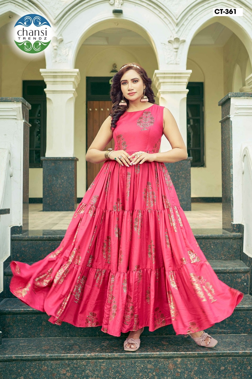 Ct-361 Kanti Chansi Trendz Rayon One Piece Gown