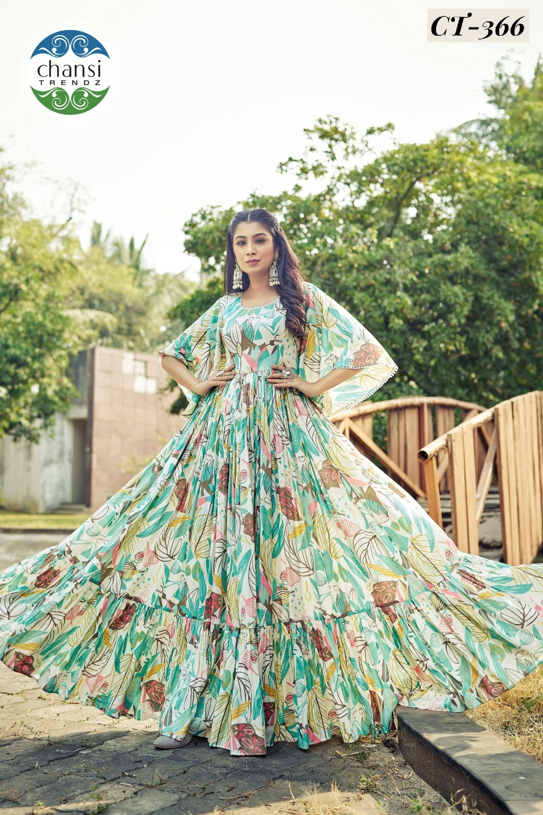 Ct-366 Jeevika Chansi Trendz Rayon One Piece Gown