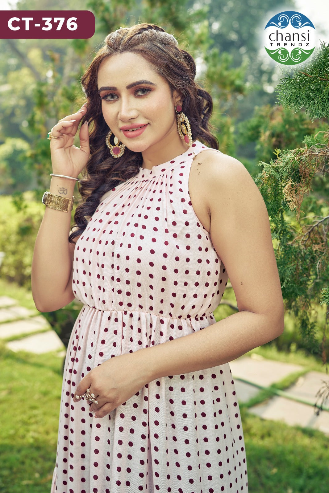 Ct-376 Chansi Trendz Poly Cotton One Piece Gown