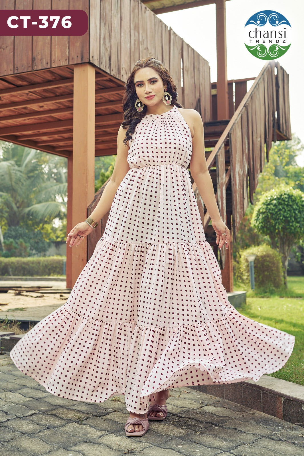 Ct-376 Chansi Trendz Poly Cotton One Piece Gown