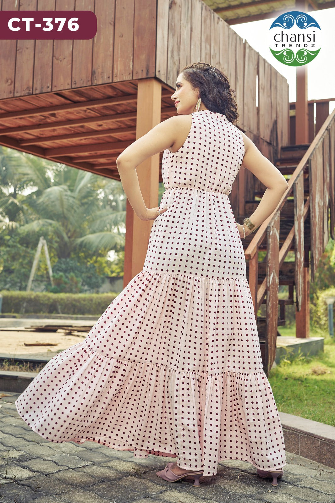 Ct-376 Chansi Trendz Poly Cotton One Piece Gown