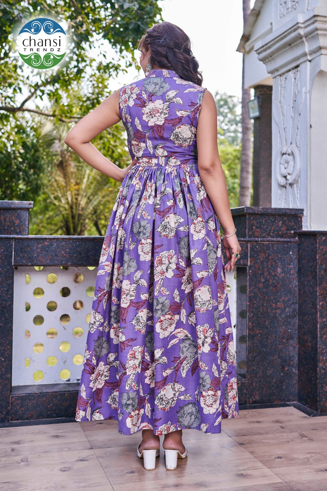 Ct-377 Kamala Chansi Trendz Poly Cotton One Piece Gown