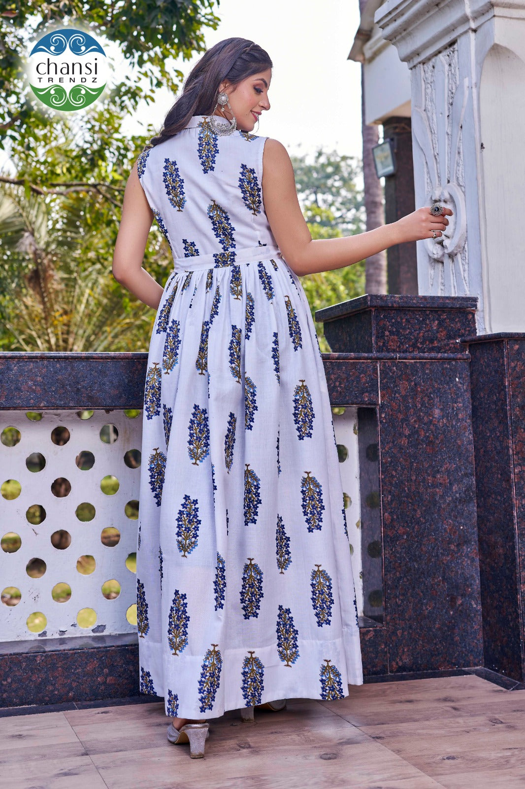 Ct-379 Kamala Chansi Trendz Poly Cotton One Piece Gown