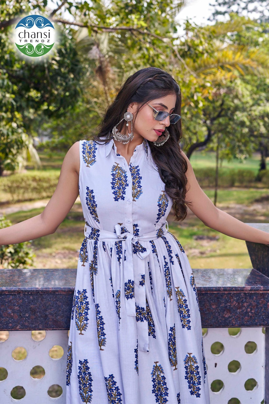 Ct-379 Kamala Chansi Trendz Poly Cotton One Piece Gown