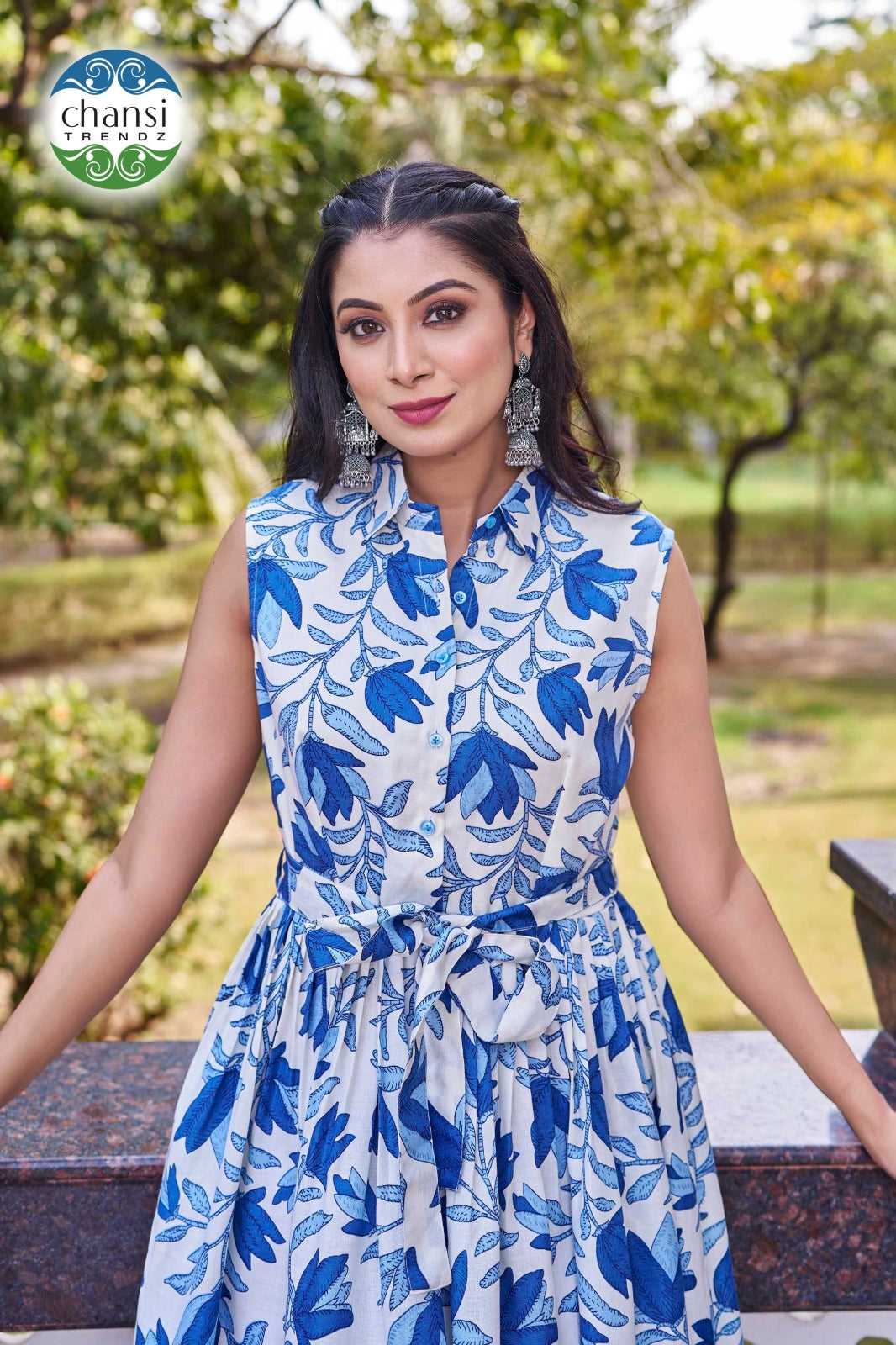Ct-380 Kamala Chansi Trendz Poly Cotton One Piece Gown