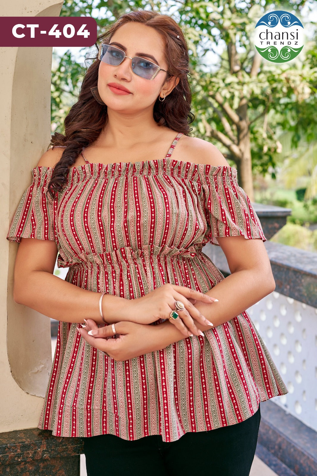 Ct-404 Chansi Trendz Printed Women Top