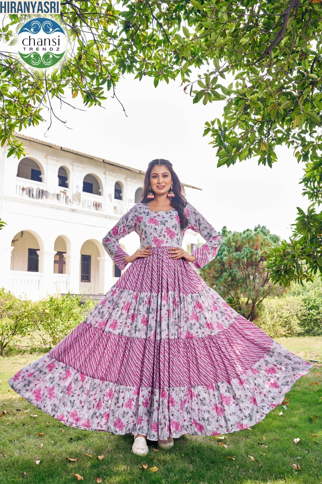 Ct-406 Hiranyasri Chansi Trendz Viscose Rayon One Piece Gown