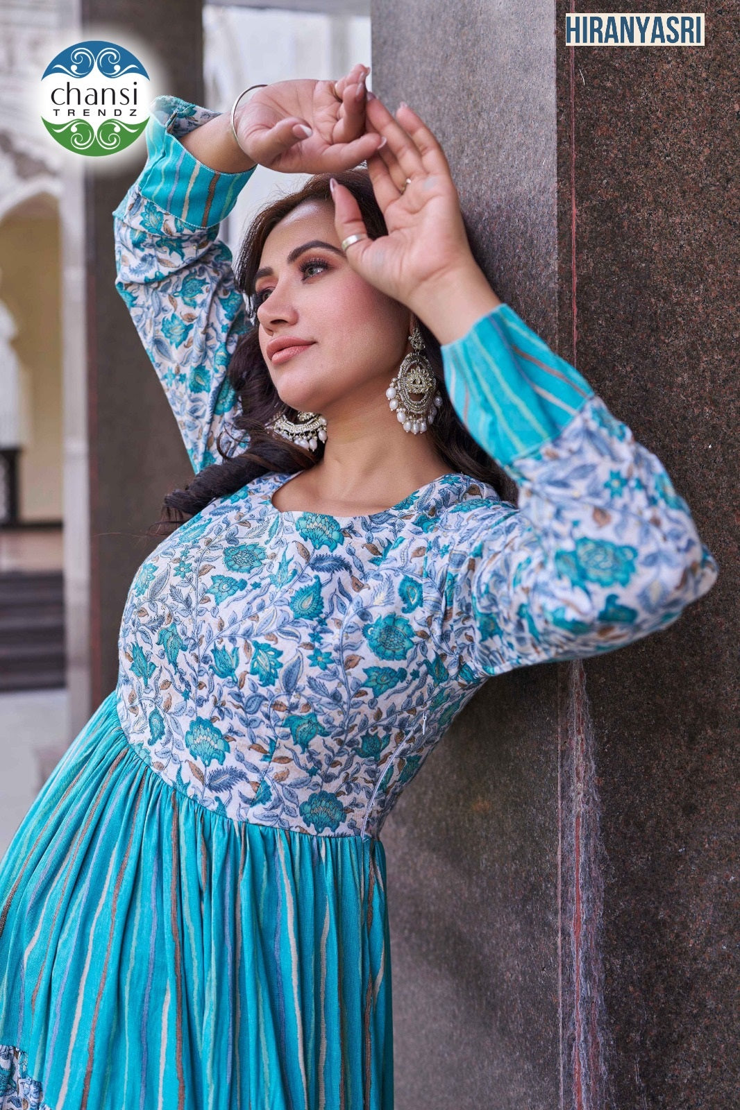 Ct-408 Hiranyasri Chansi Trendz Viscose Rayon One Piece Gown