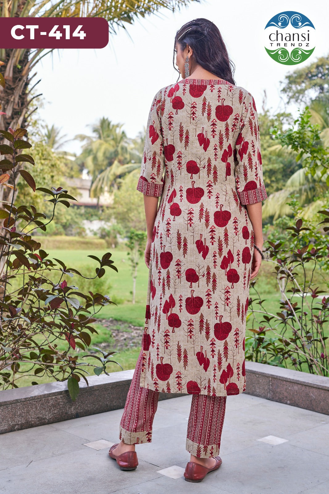 Ct-414 Chansi Trendz Rayon Kurti Pant Set