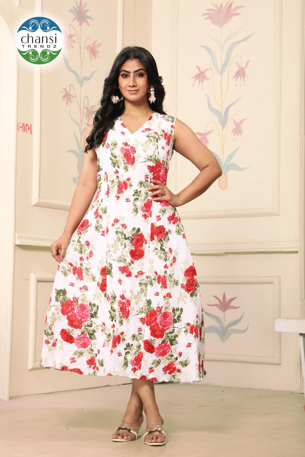 Ct-451 Maulasri Chansi Trendz Polyster One Piece