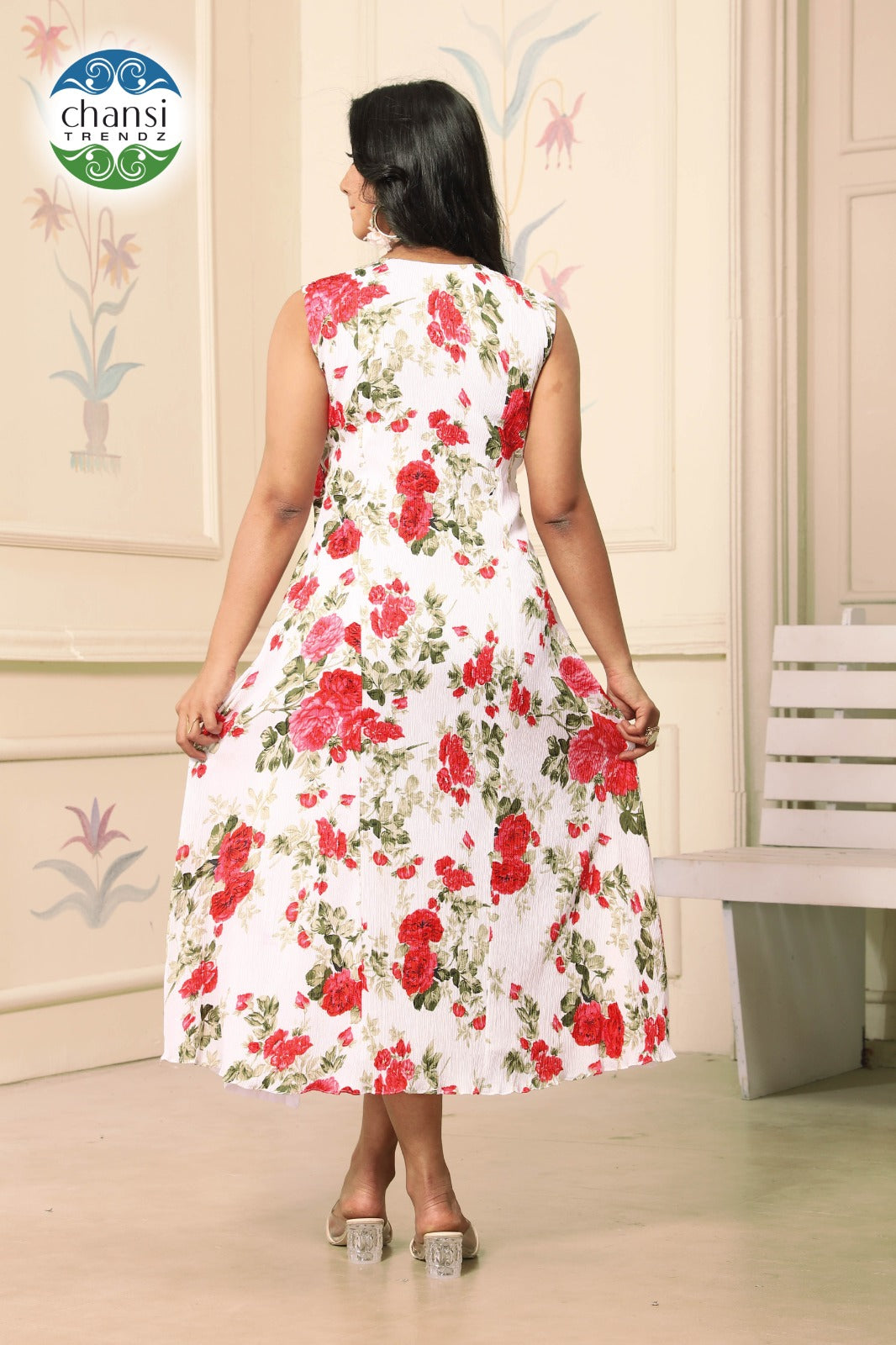 Ct-451 Maulasri Chansi Trendz Polyster One Piece