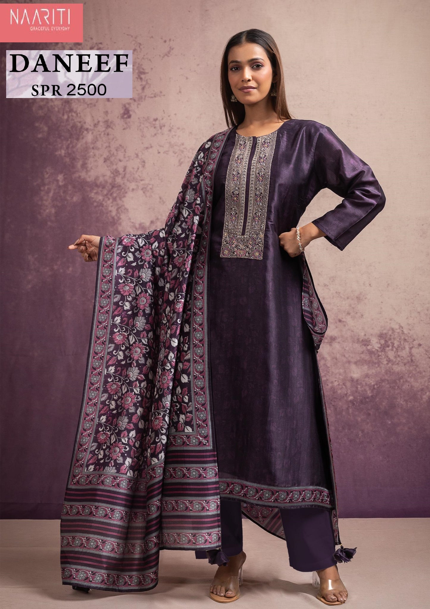 Daneef 2500 Naariti Silk Unstitched Suits