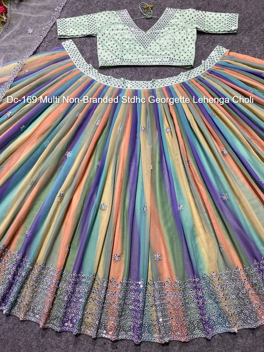Dc-169 Multi Non-Branded Stdhc Georgette Lehenga Choli