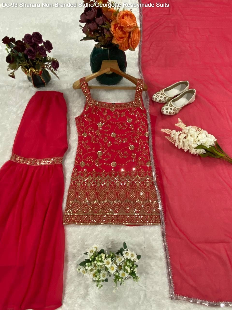 Dc-93 Sharara Non-Branded Stdhc Georgette Readymade Suits