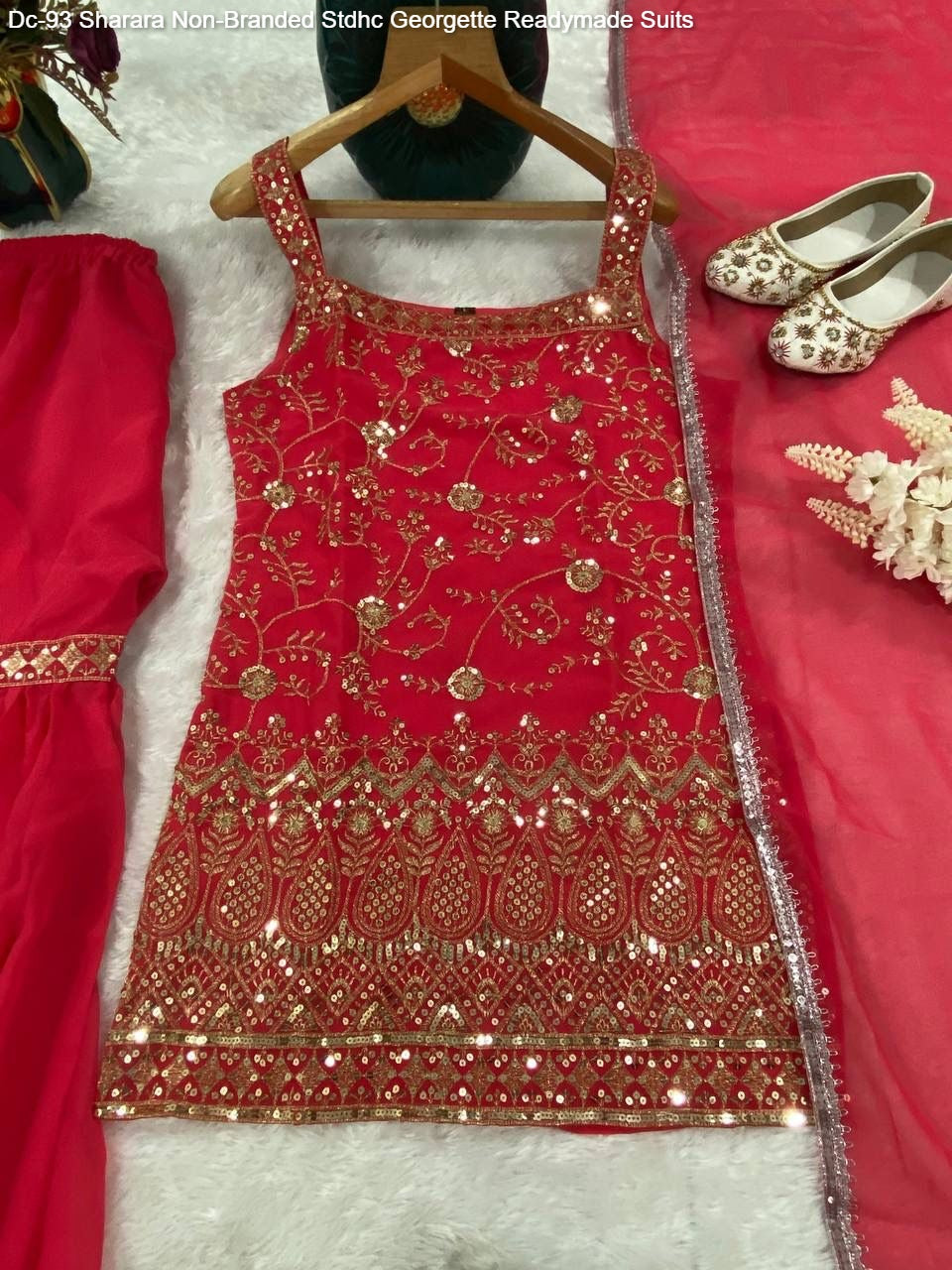 Dc-93 Sharara Non-Branded Stdhc Georgette Readymade Suits