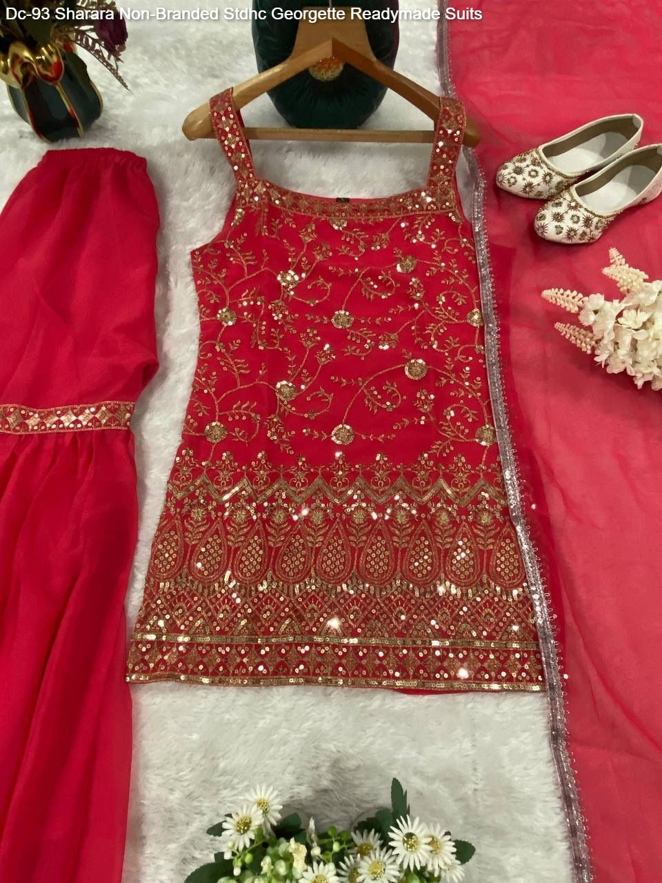 Dc-93 Sharara Non-Branded Stdhc Georgette Readymade Suits