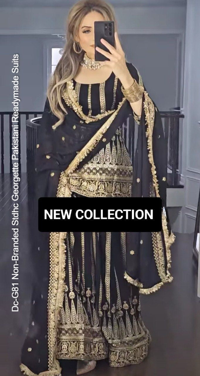 Dc-G81 Non-Branded Stdhc Georgette Pakistani Readymade Suits