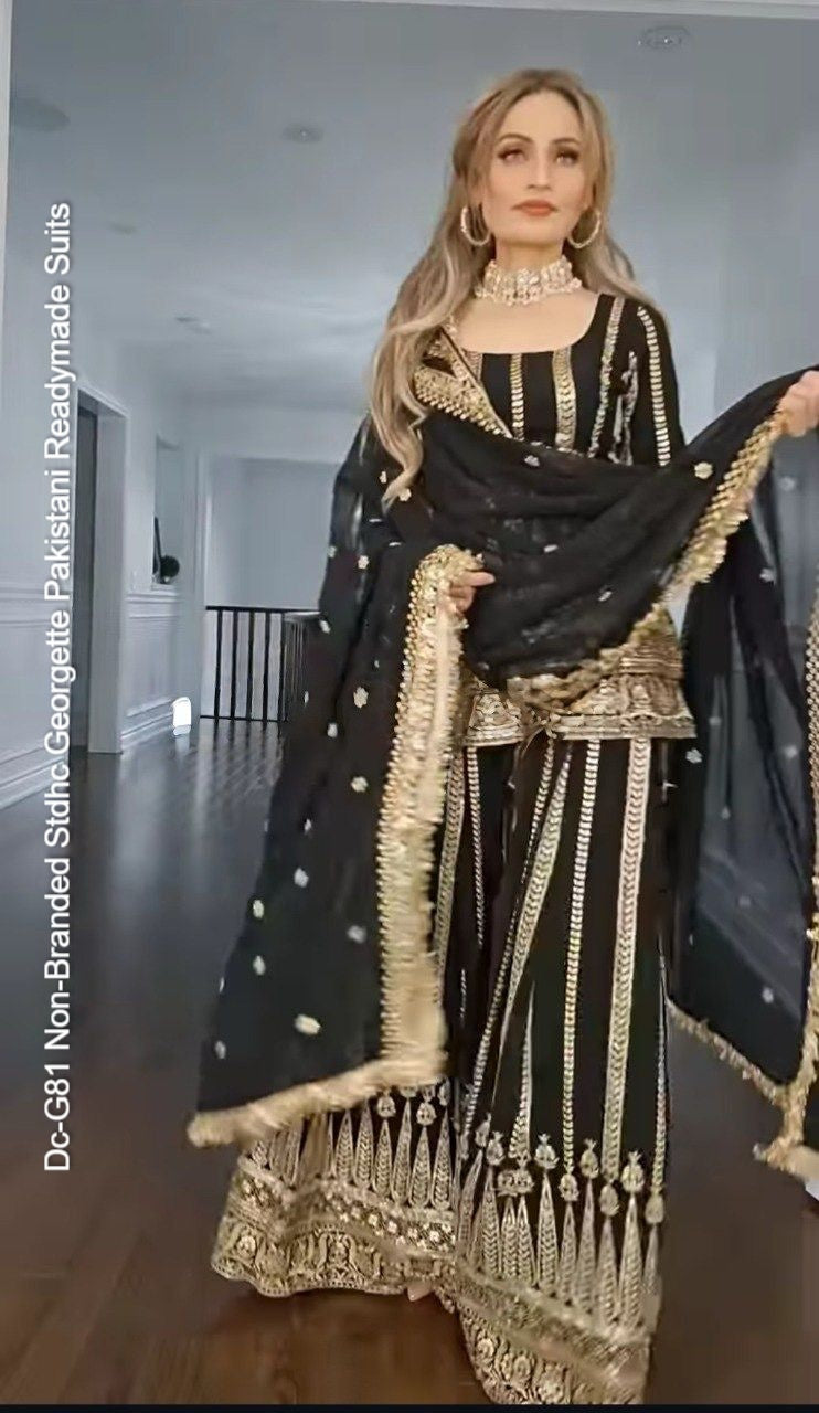 Dc-G81 Non-Branded Stdhc Georgette Pakistani Readymade Suits