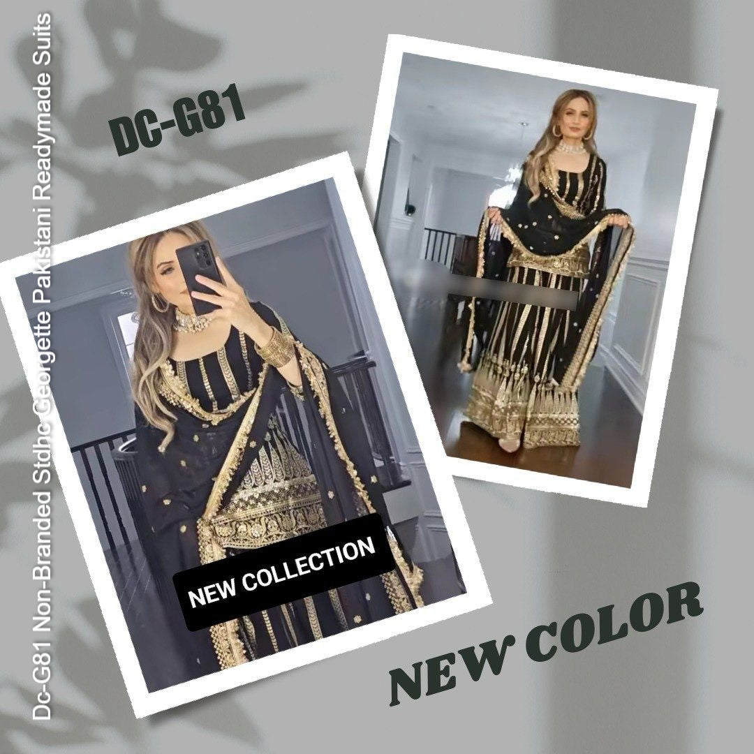 Dc-G81 Non-Branded Stdhc Georgette Pakistani Readymade Suits