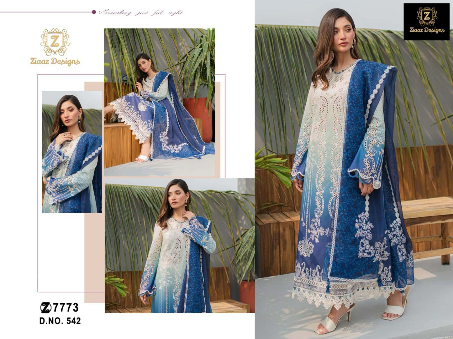 Design 542 Ziaaz Designs Cotton Pakistani Salwar Suits