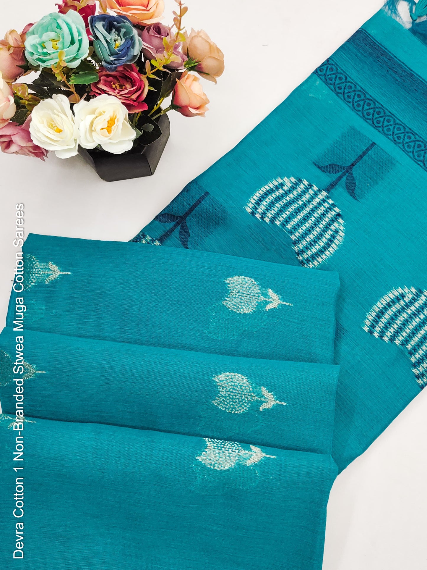 Devra Cotton 1 Non-Branded Stwea Muga Cotton Sarees