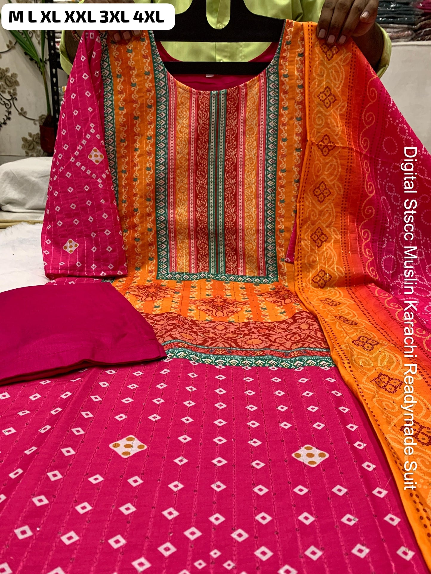 Digital Stscc Muslin Karachi Readymade Suit