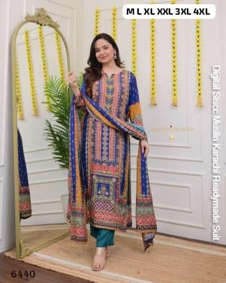 Digital Stscc Muslin Karachi Readymade Suit