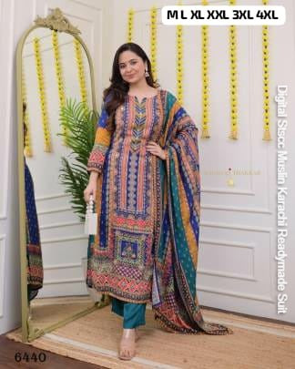 Digital Stscc Muslin Karachi Readymade Suit