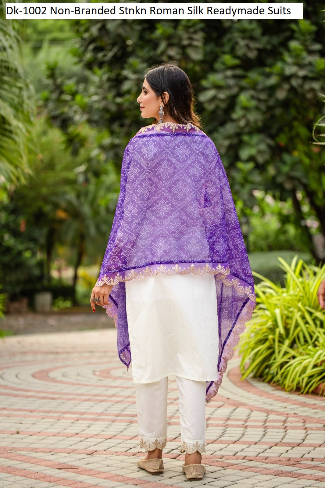 Dk-1002 Non-Branded Stnkn Roman Silk Readymade Suits