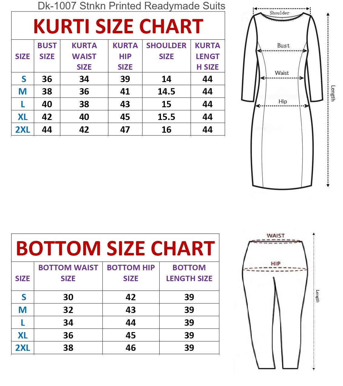Dk-1007 Stnkn Printed Readymade Suits