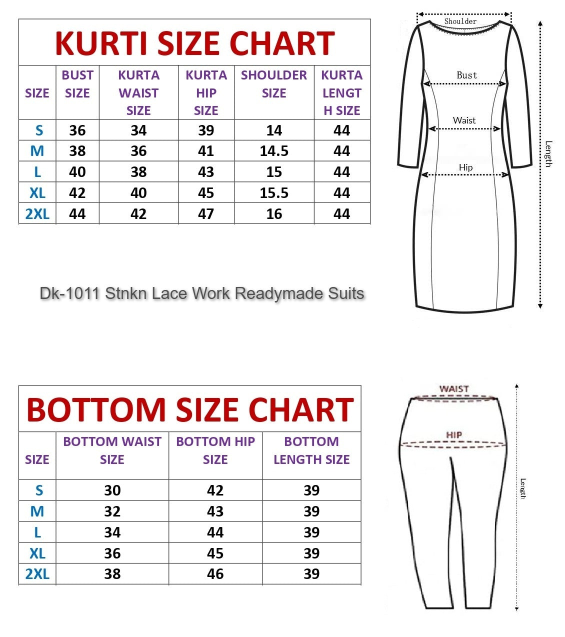 Dk-1011 Stnkn Lace Work Readymade Suits
