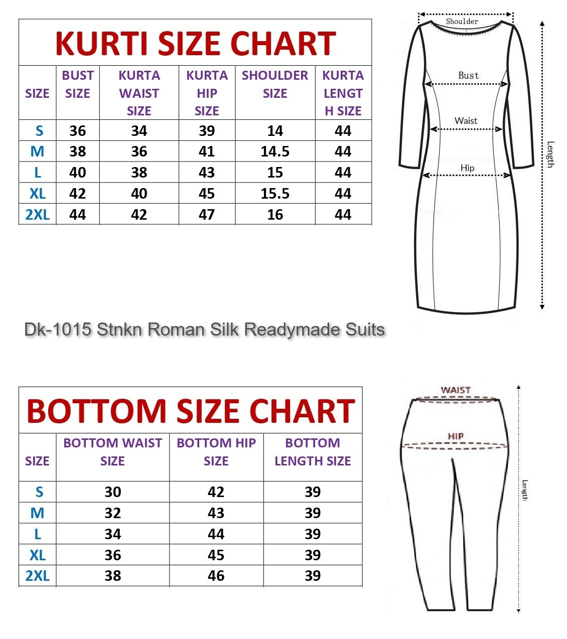 Dk-1015 Stnkn Roman Silk Readymade Suits