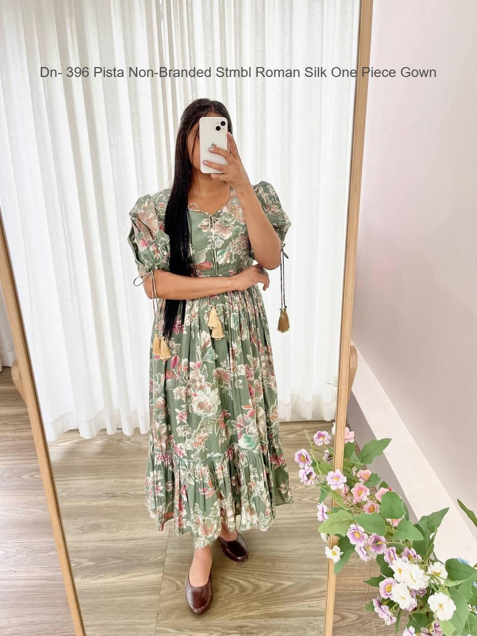 Dn- 396 Pista Non-Branded Stmbl Roman Silk One Piece Gown