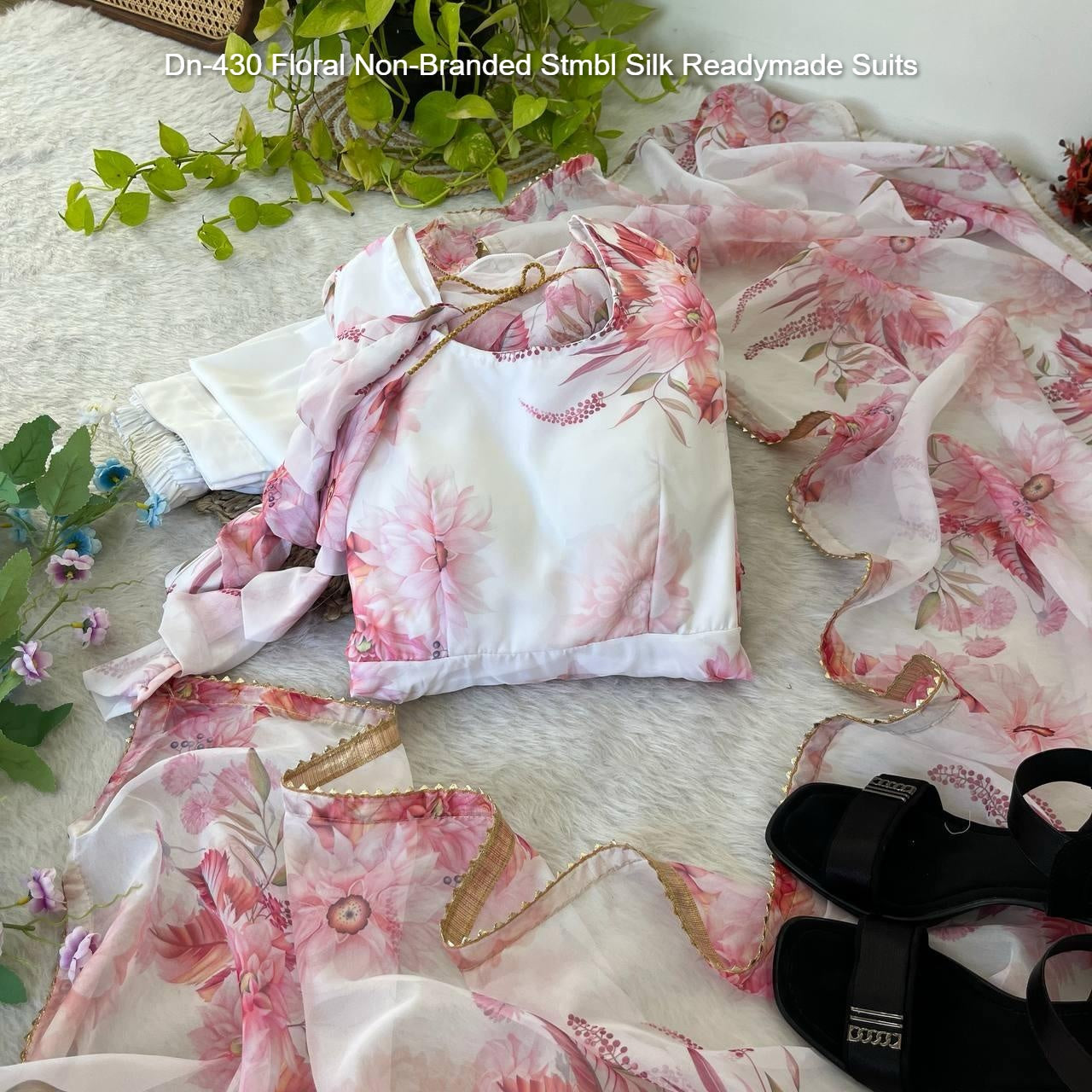 Dn-430 Floral Non-Branded Stmbl Silk Readymade Suits