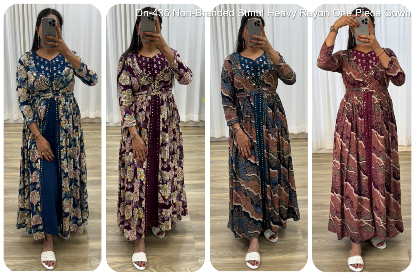 Dn-435 Non-Branded Stmbl Heavy Rayon One Piece Gown