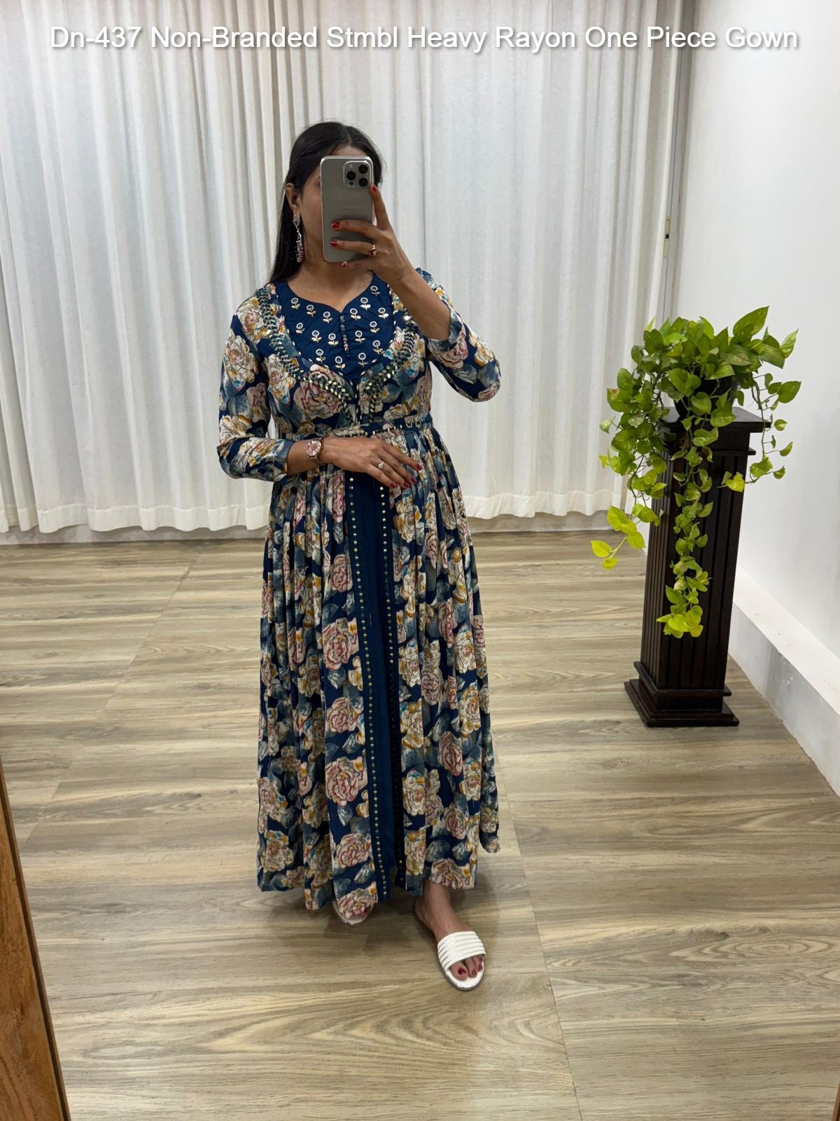 Dn-437 Non-Branded Stmbl Heavy Rayon One Piece Gown
