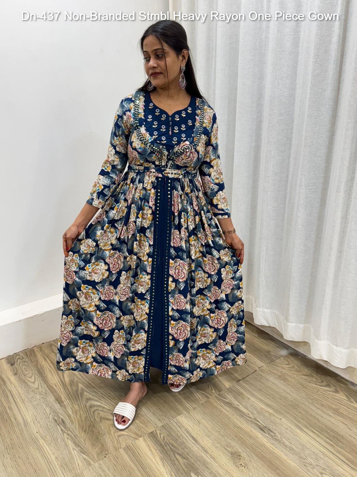 Dn-437 Non-Branded Stmbl Heavy Rayon One Piece Gown