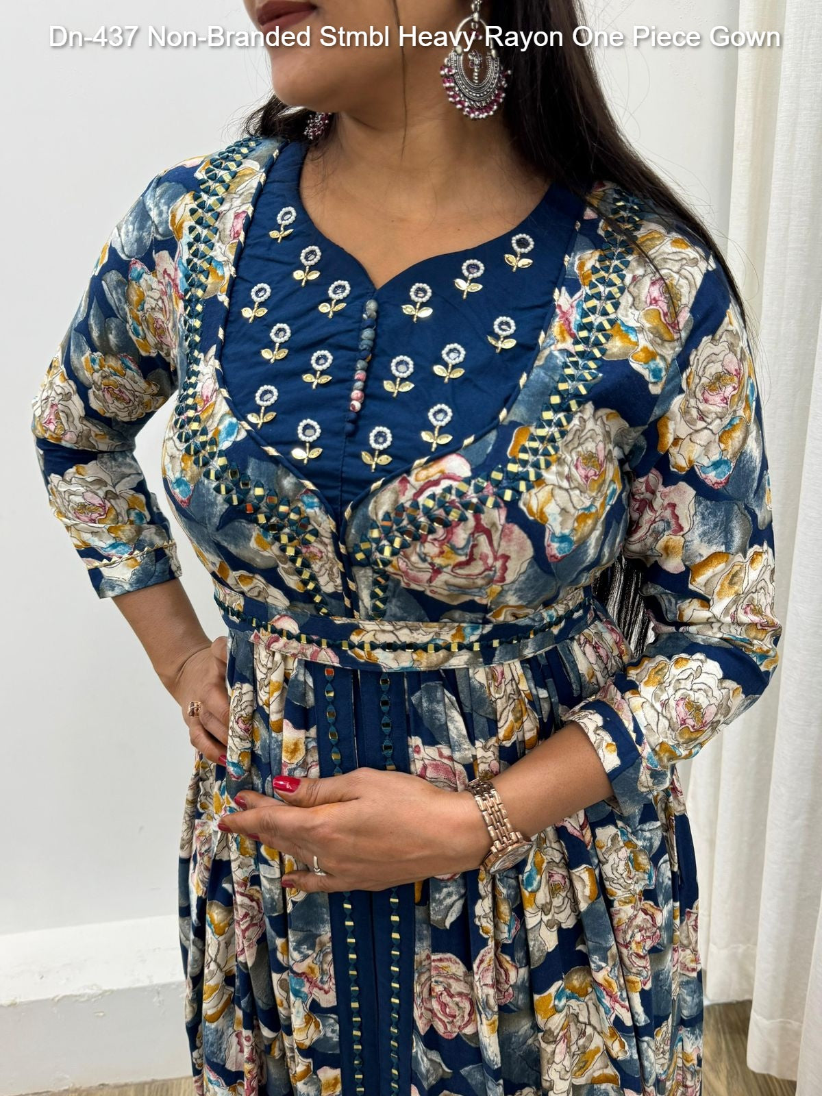 Dn-437 Non-Branded Stmbl Heavy Rayon One Piece Gown