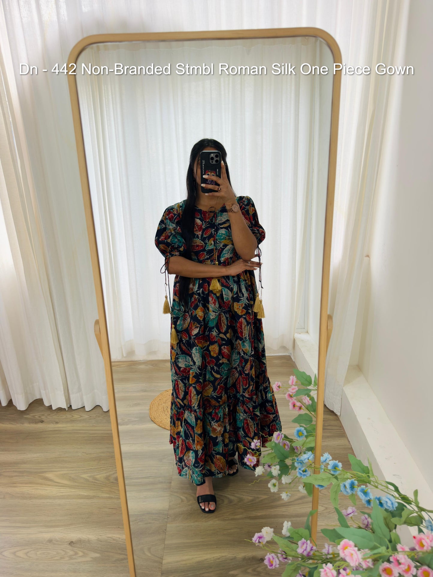 Dn - 442 Non-Branded Stmbl Roman Silk One Piece Gown