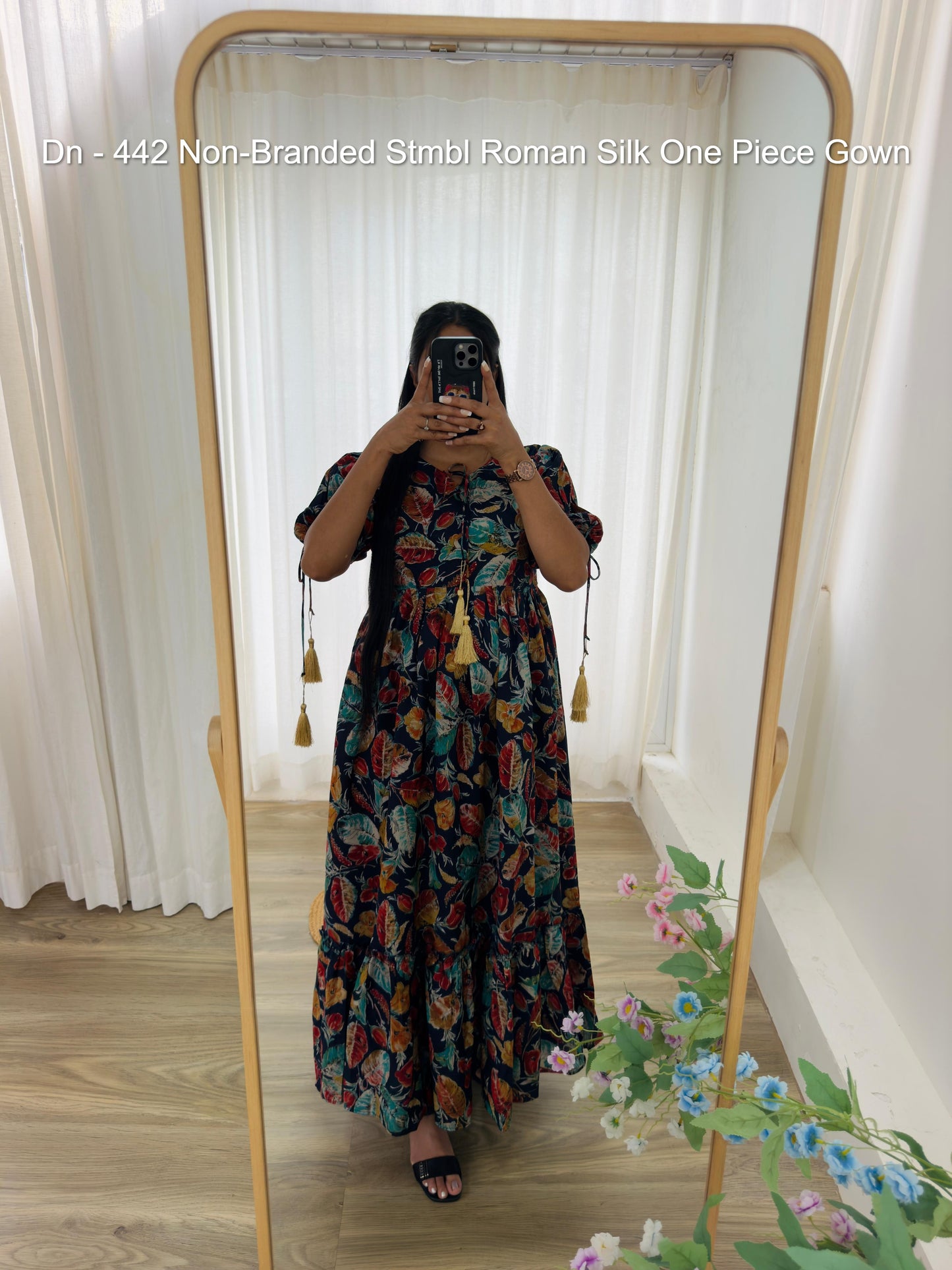 Dn - 442 Non-Branded Stmbl Roman Silk One Piece Gown