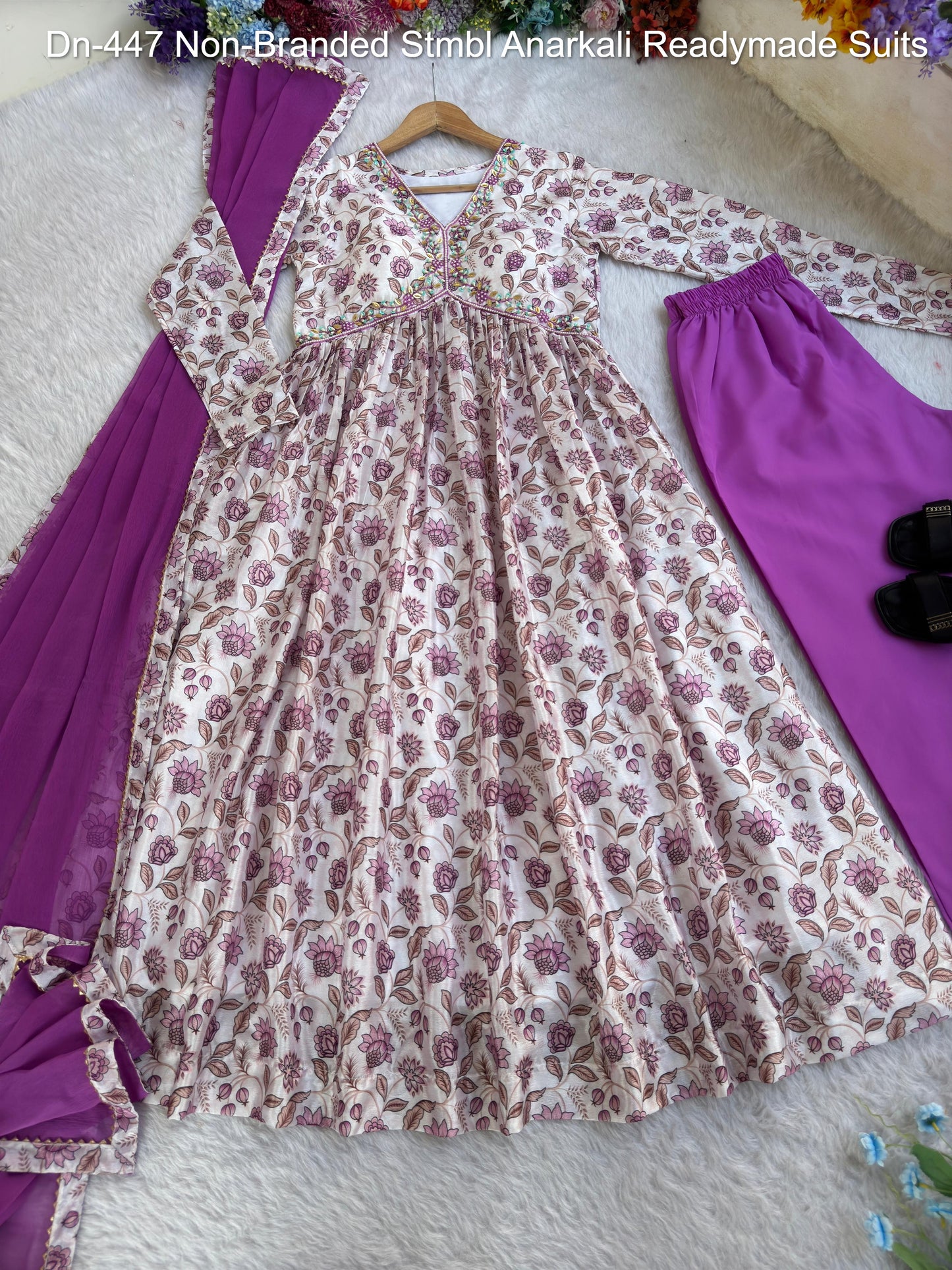 Dn-447 Non-Branded Stmbl Anarkali Readymade Suits