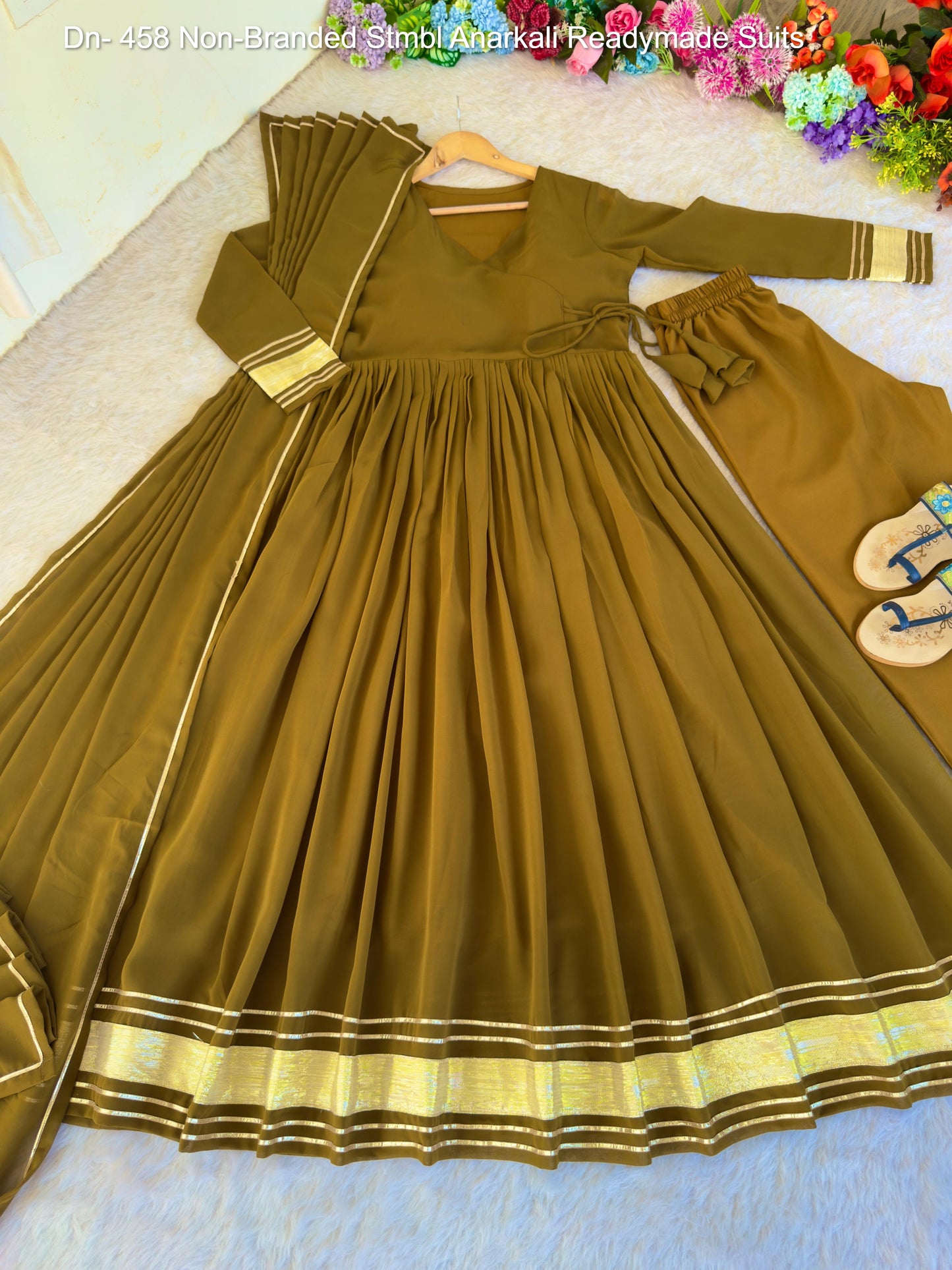 Dn- 458 Non-Branded Stmbl Anarkali Readymade Suits
