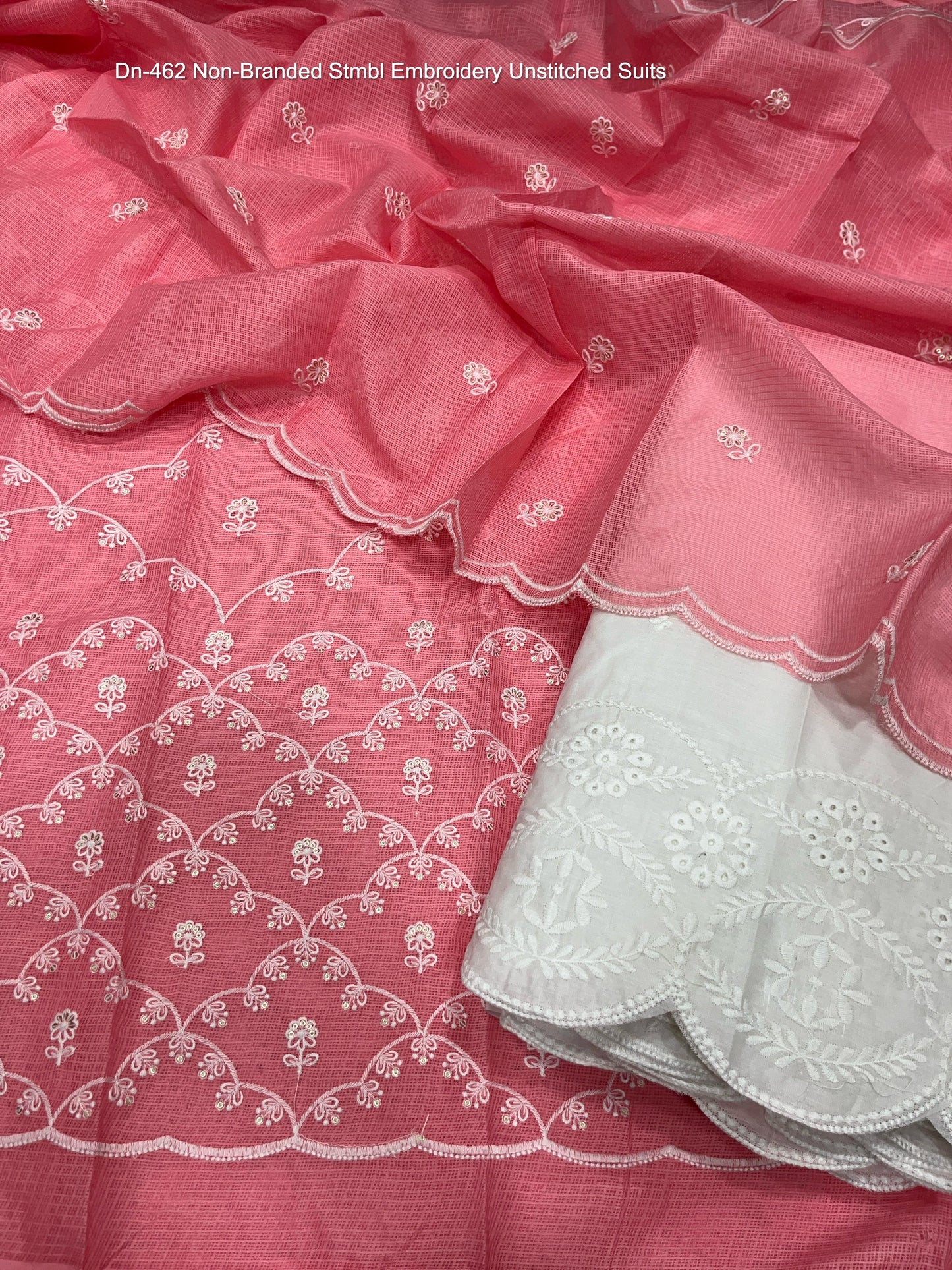 Dn-462 Non-Branded Stmbl Embroidery Unstitched Suits