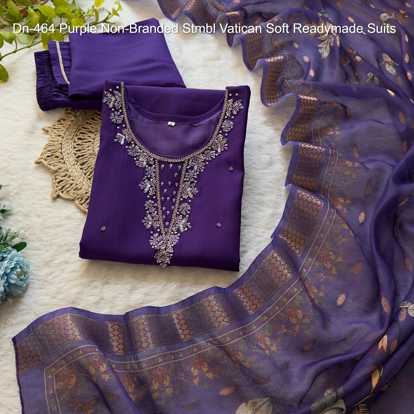 Dn-464 Purple Non-Branded Stmbl Vatican Soft Readymade Suits