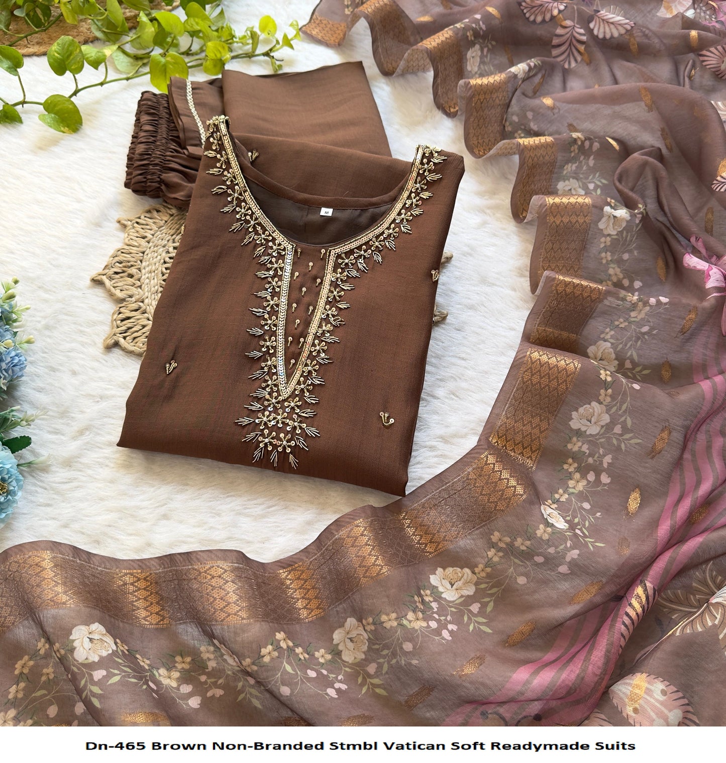 Dn-465 Brown Non-Branded Stmbl Vatican Soft Readymade Suits